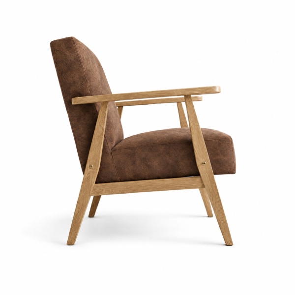 armchair leather fn1 essenza oak