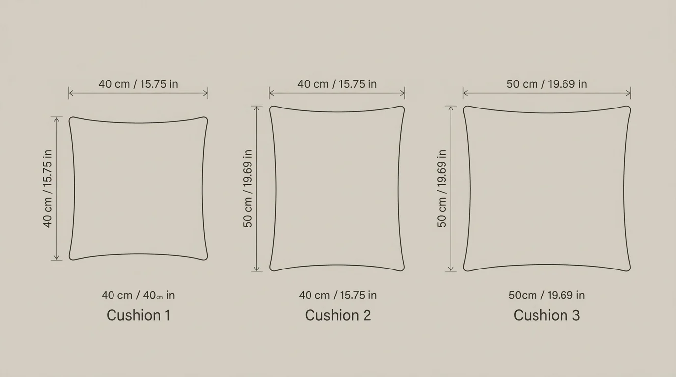 Dimensions pillows
