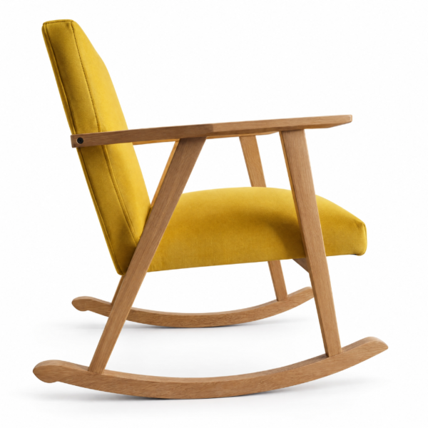 yellow oak rocking chair